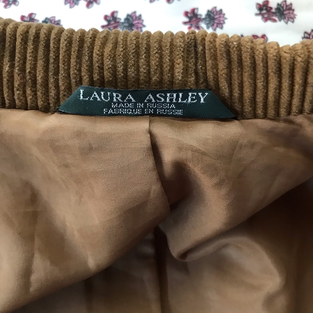 Laura Ashley Brown Corduroy Double-Breasted Women's Jacket - Picture 6 of 12